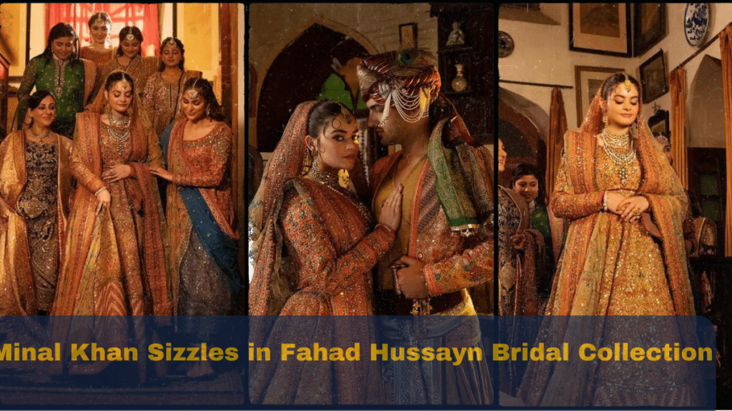 Minal Khan Sizzles in Fahad Hussayn Bridal Collection